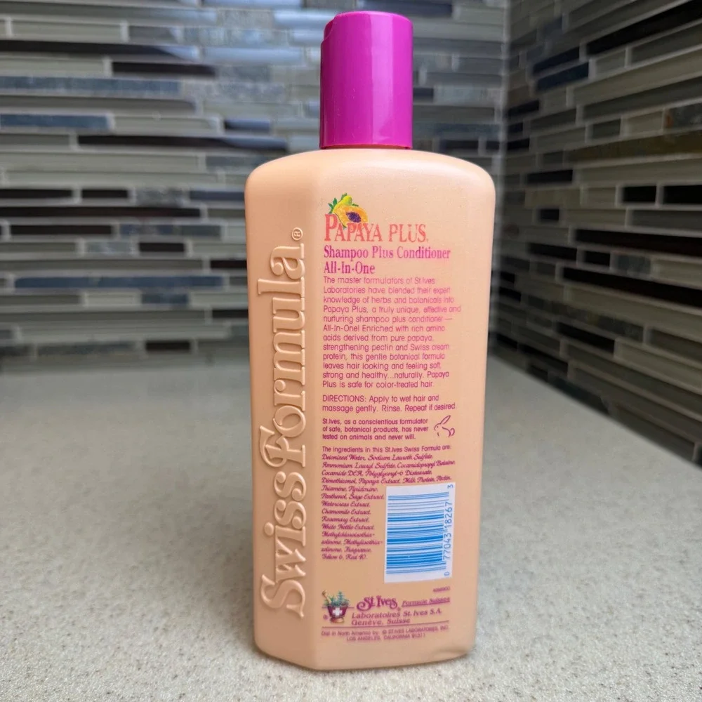 VTG St Ives Swiss Formula Papaya Plus 2-in-1 Shampoo Conditioner 20oz Bottle 50%